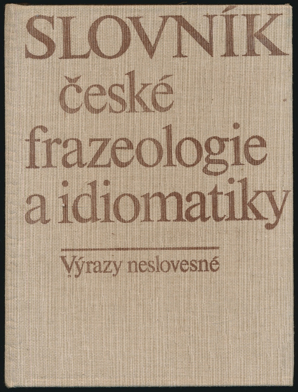 Slovník české frazeologie a idiomatiky 2: Výrazy neslovesné