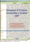 Grammar & Corpora / Gramatika a korpus 2007