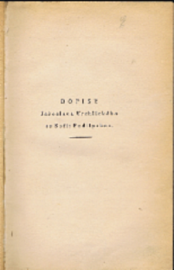 Dopisy Jaroslava Vrchlického  se Sofií Podlipskou z let 1875-1876