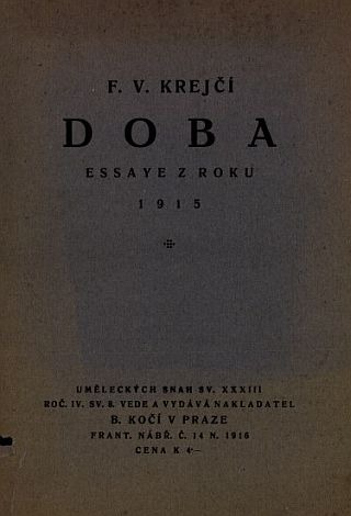 Doba: essaye z roku 1915