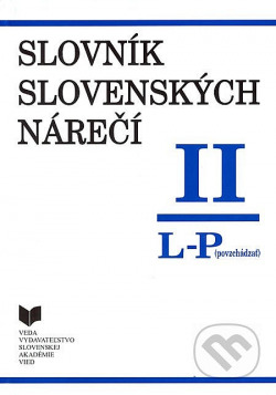 Slovník slovenských nárečí. II, L–P (povzchádzať) obálka knihy