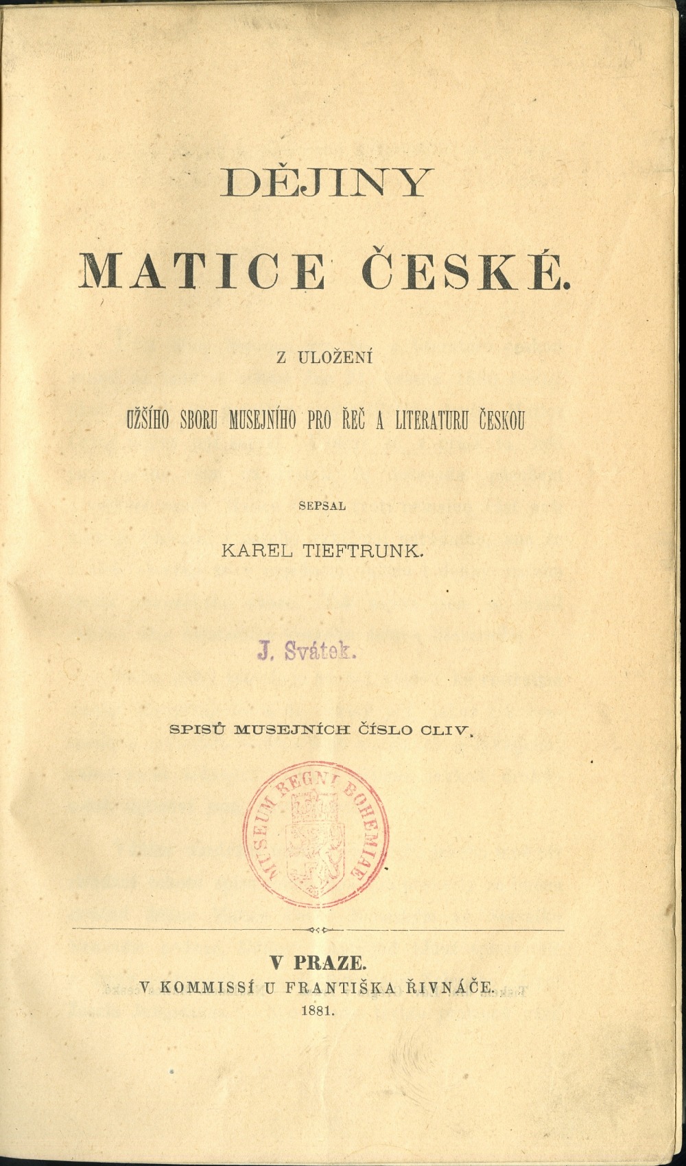 Dějiny Matice české