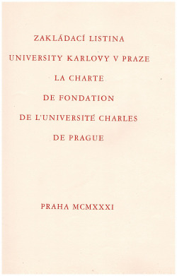 Zakládací listina University Karlovy v Praze