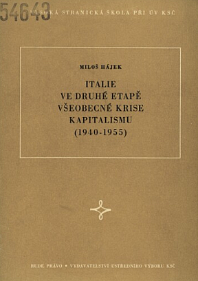 Itálie v druhé etapě všeobecné krise kapitalismu (1940-1955)