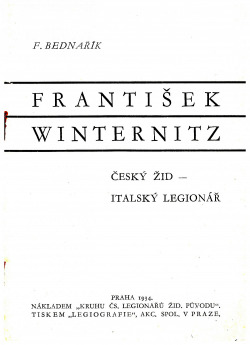 František Winternitz, český Žid a italský legionář