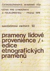 Prameny lidové provenience, edice etnografických pramenů/4