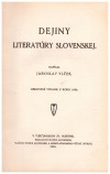 Dejiny literatúry slovenskej