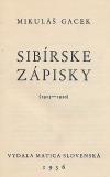 Sibírske zápisky (1915 - 1920)
