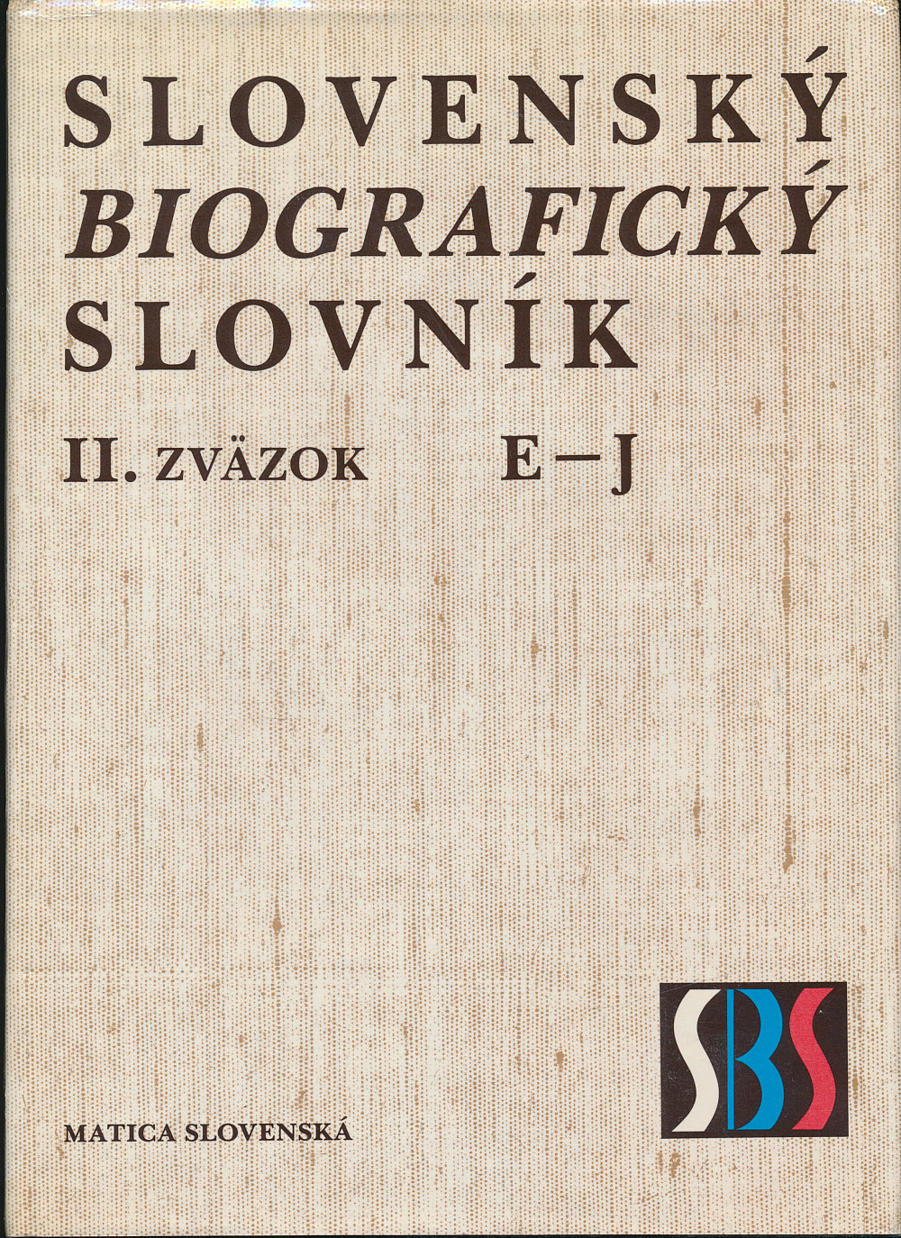 Slovenský biografický slovník II. E – J