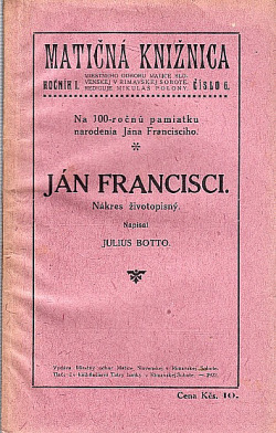 Ján Francisci - Nákres životopisný