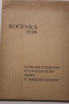 Ročenka 1938 českobratrského evangelického sboru v Teplicích - Šanově
