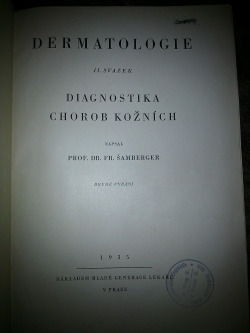 Dermatologie. II. svazek, Diagnostika chorob kožních obálka knihy