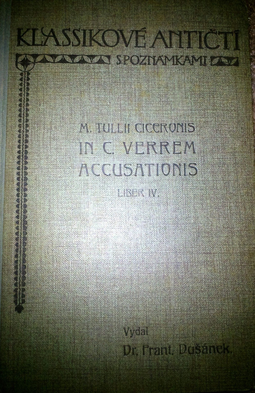 M. Tullii Ciceronis in C. Verrem accusationis