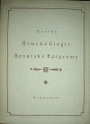 Římské elegie / Benátské epigramy