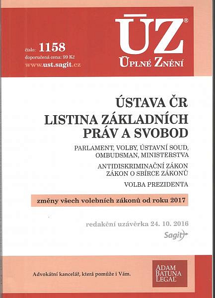ÚZ 1158 - Ústava ČR, Listina základních práv a svobod