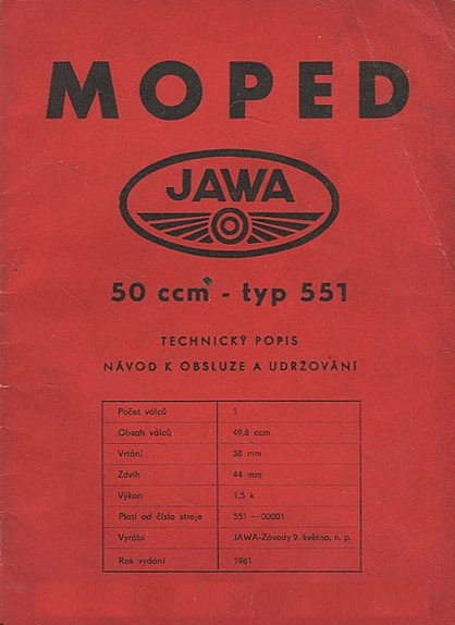 Moped Jawa 50 ccm - typ 551