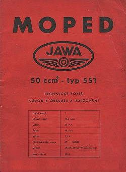 Moped Jawa 50 ccm - typ 551