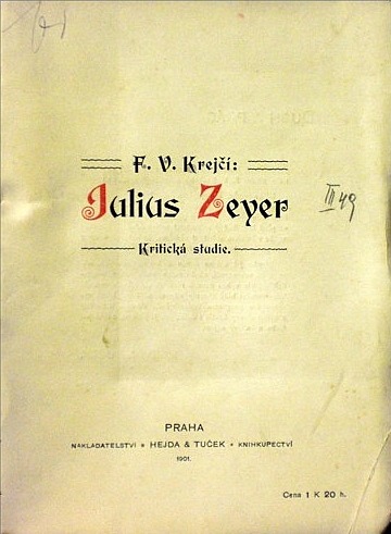 Julius Zeyer: kritická studie