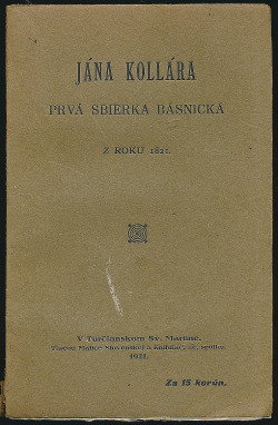 Jána Kollára prvá sbierka básnicka z roku 1821