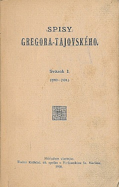 Spisy Gregora-Tajovského I.
