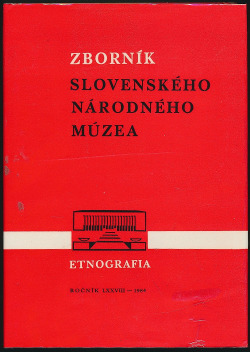 Zborník Slovenského národného múzea - Etnografia 25