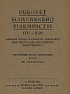Rukověť slovenského písemnictví 1771 - 1920