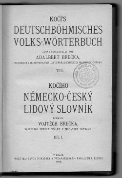 Kočí's Deutschböhmisches Volks-Wörterbuch