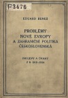 Problémy nové Evropy a zahraniční politika československá