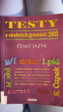 Testy z víceletých gymnázií 2003 - český jazyk