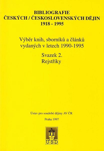 Bibliografie českých/československých dějin 1918–1995. Svazek 2