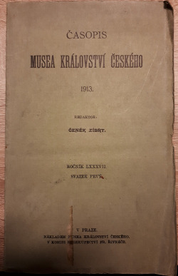 Časopis Musea království českého 1913 - Svazek 1.