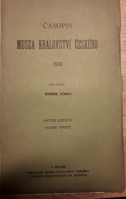 Časopis Musea království českého 1913 - Svazek 4.