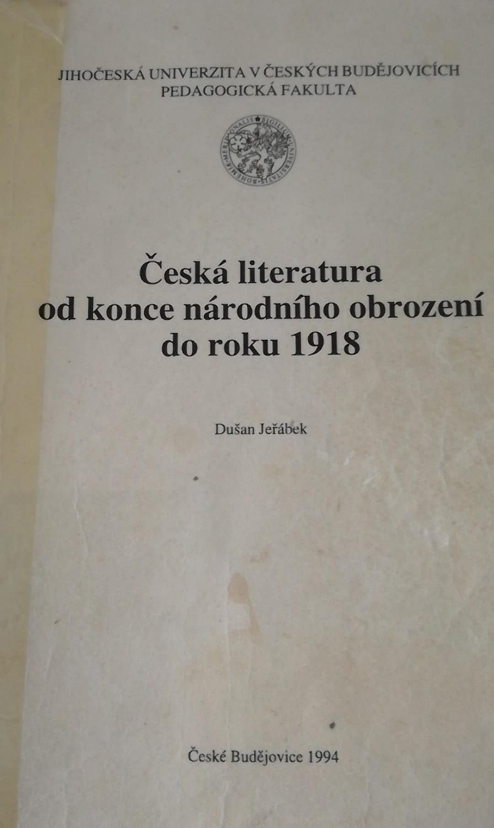 Česká literatura od konce Národního obrození do roku 1918