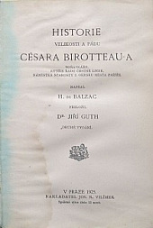 Historie velikosti a pádu Césara Birotteau-a
