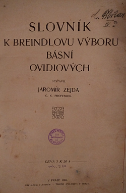 Slovník k Breindlovi výboru básní Ovidiových