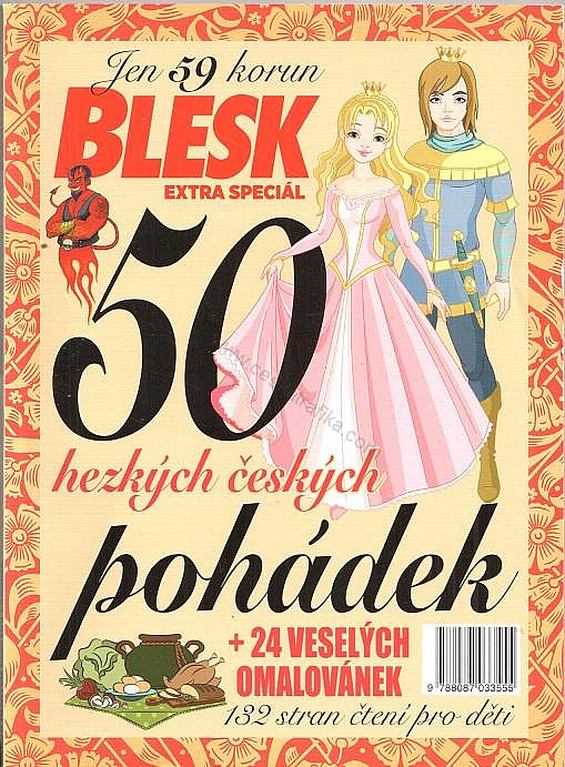 50 hezkých českých pohádek + 24 veselých omalovánek