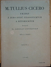 M. Tullius Cicero - Ukázky z jeho spisů filosofických a rétorických I. Text
