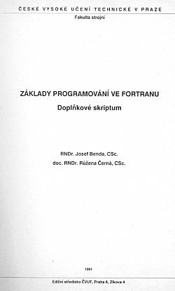 Základy programování ve Fortranu - doplňkové skriptum