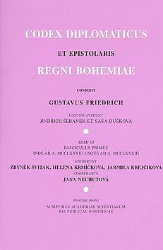 Codex diplomaticus et epistolaris Regni Bohemiae VI/1