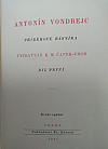 Antonín Vondrejc: Příběhové básníka. Díl první