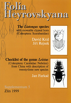 Folia Heyrovskyana, Supplement 5: The Liatongus Species with Moveable Clypeal Horn