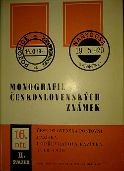 Monografie československých známek 16. díl II. svazek, Popřevratová razítka 1918-1920