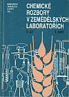 Chemické rozbory v zemědělských laboratořích II. díl, 1. část