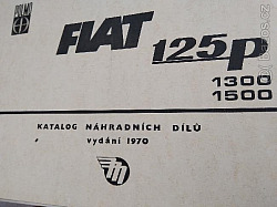 FIAT 125p, 1300 a 1500 - Katalog náhradních dílů