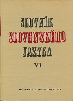 Slovník slovenského jazyka 6: Doplnky – Dodatky obálka knihy