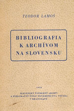 Bibliografia k archívom na Slovensku obálka knihy