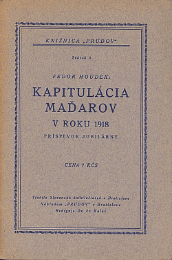 Kapitulácia Maďarov v roku 1918 obálka knihy