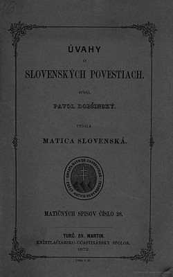 Úvahy o slovenských povestiach