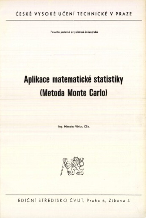 Aplikace matematické statistiky - metoda Monte Carlo