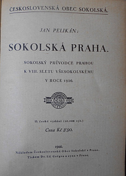 Sokolská Praha obálka knihy